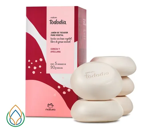 Jabones cereza y avellana caja x 5 unidades de 90g